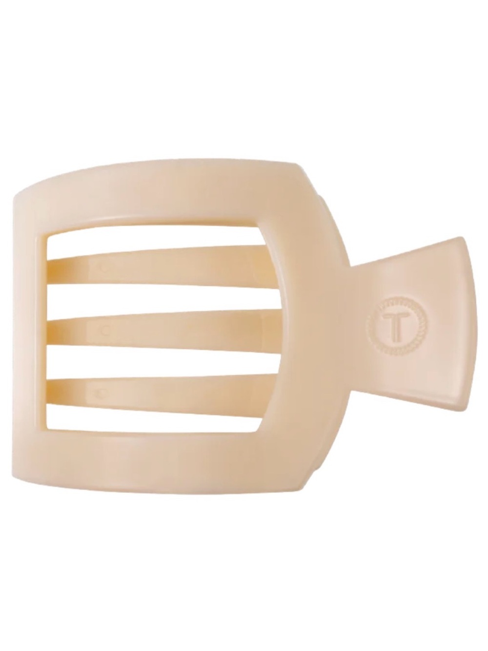 Teleties Almond Beige Medium Flat Square Hair Clip